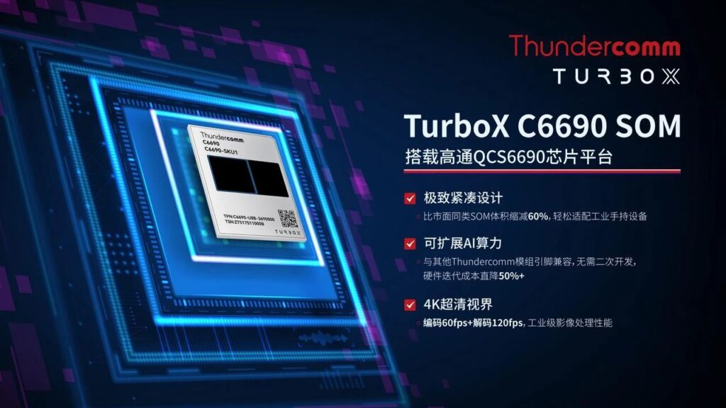 中科创达旗下Thundercomm重磅发布TurboX C6690:超紧凑型SOM为工业手持设备注入AI动力插图 中科创达旗下Thundercomm重磅发布TurboX C6690:超紧凑型SOM为工业手持设备注入AI动力插图